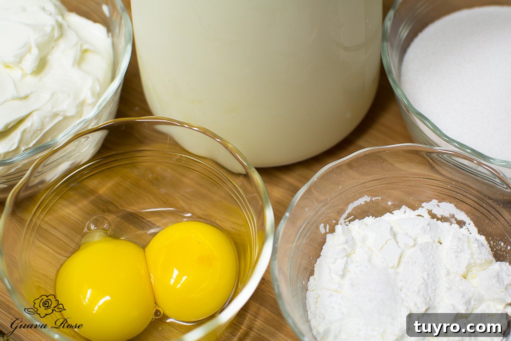 Cream cheese custard ingredients