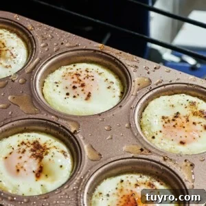 Oven-Baked Eggs: Simple Methods for Perfect Results 13 Oven-baked eggs in muffin tins.