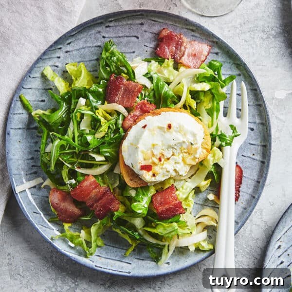 Oven-Baked Eggs: Simple Methods for Perfect Results 10 Bistro salad topped with baguetted and warm goat cheese on plate.