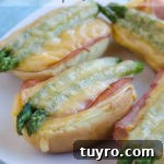 Smoked Bacon Ranch Ham and Asparagus Melts by @SeededTable #HiddenValleyIt