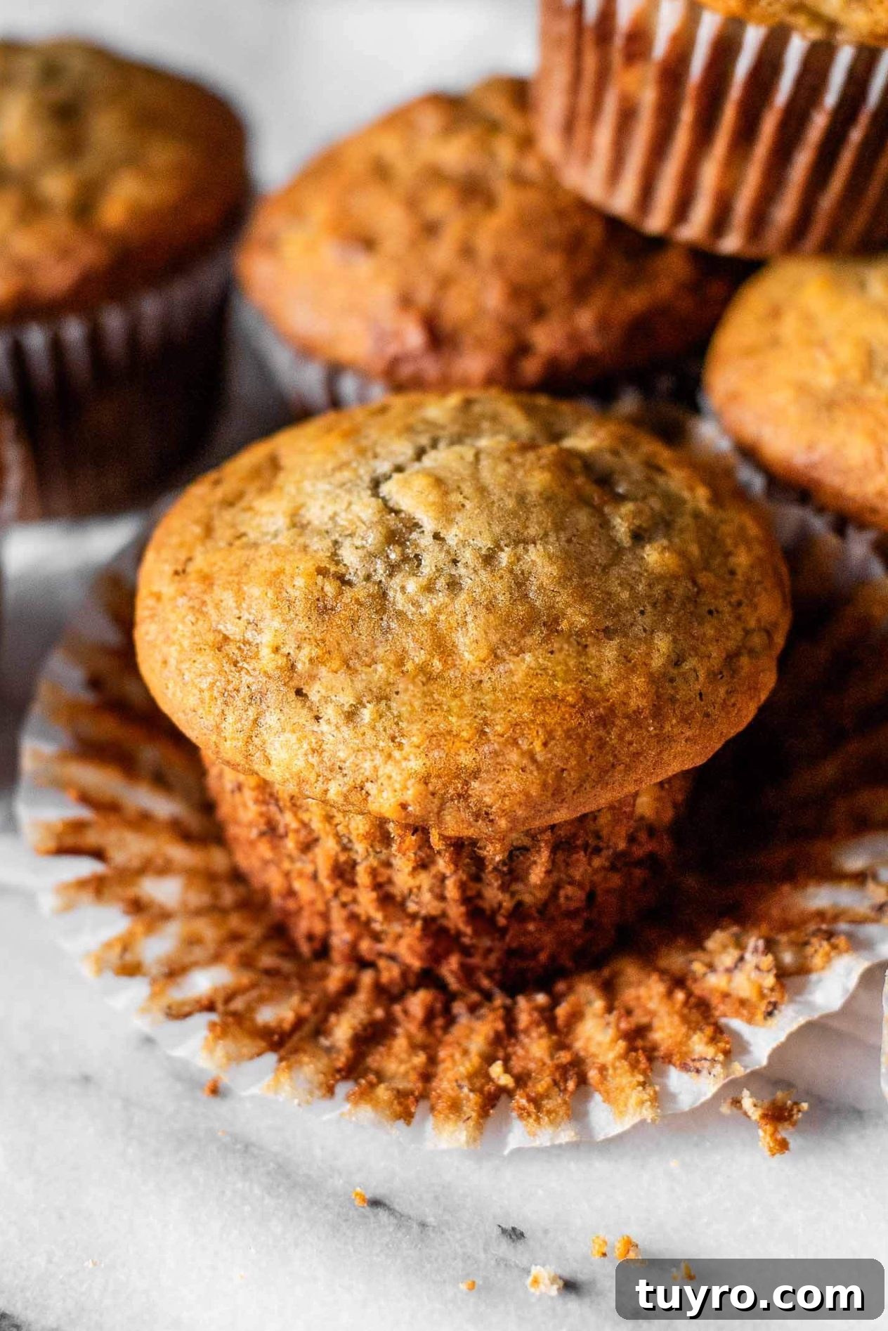 banana muffins on table
