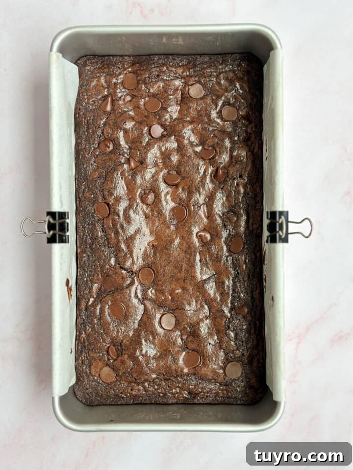 small batch brownies after baking.