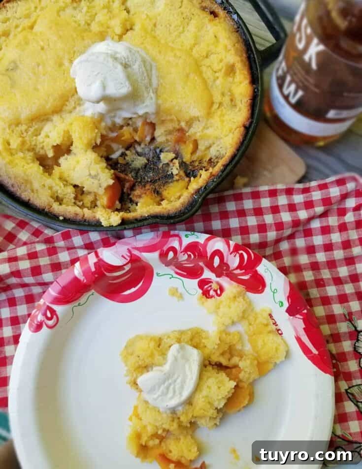Image for Campfire Whiskey Peach Cobbler